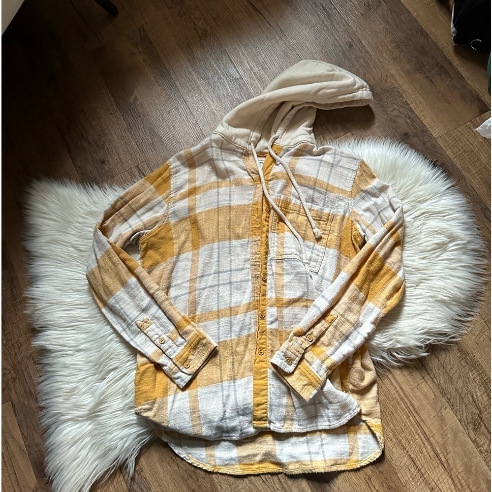AMERICAN EAGLE Cozy Cabin Oversized Hoodie Flannel - Picture 2 of 8